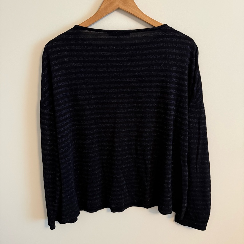 ALLSAINTS RITA STRIPED SHIMMER TOP - Picture 9 of 9